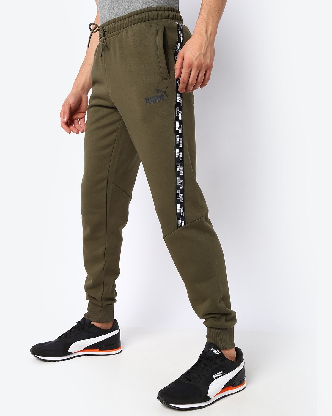 puma panelled joggers