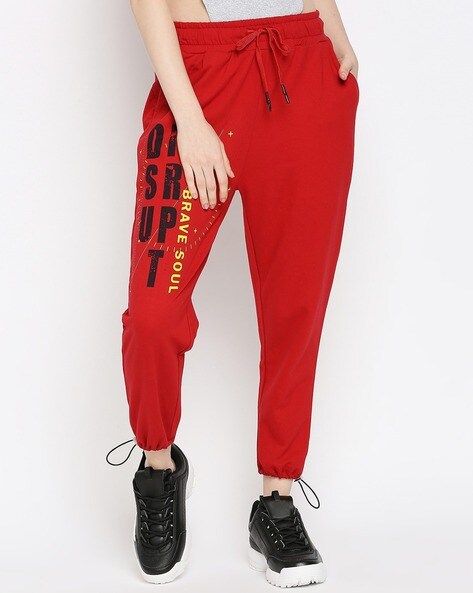 Buy Red Track Pants for Women by Femella Online