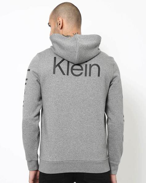 Mens grey cheap calvin klein hoodie