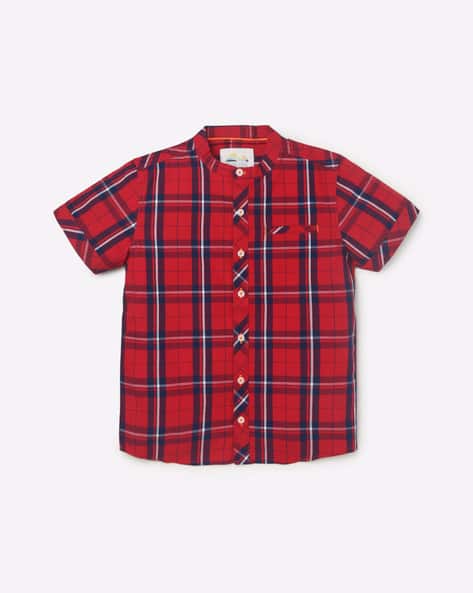 Checked Shirt with Welt Pocket