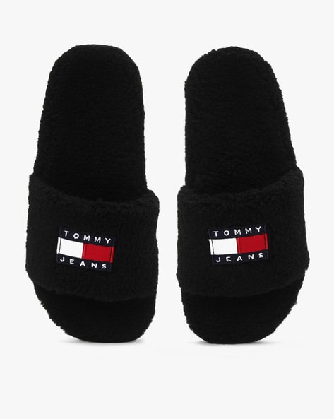 Fluffy tommy hilfiger best sale slides