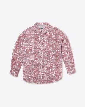 lee cooper Abstract Print Shirt with Patch Pocket-picture-30