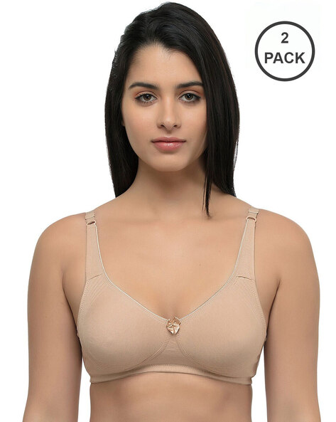 Pack of 2 non-padded bras