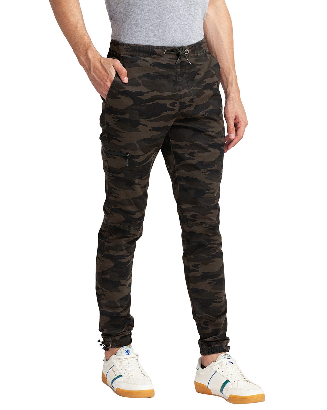 XL  L Steppe 300 Camouflage Trousers  Woodland Green