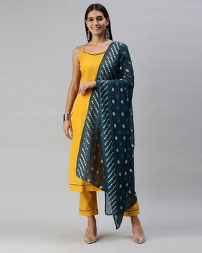 Buy Yellow \u0026 Green Kurta Suit Sets for 