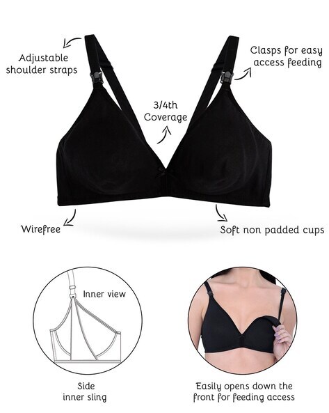 Pack of 3 Non-Padded Nursing Bra