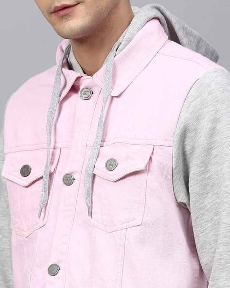 Men's Dear Summer Baseball Multi Color Jacket [Baby Pink/Baby Blue] –  LeatherKloset