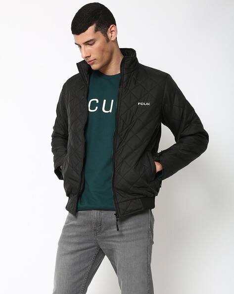 quilted slim fit jacket