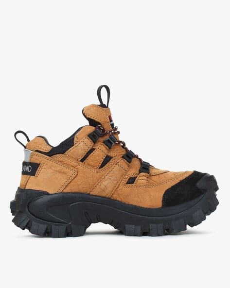 Panelled Lace-Up Casual Shoes