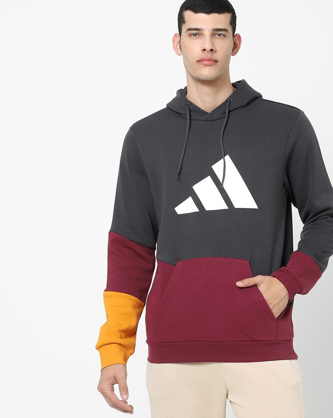 Adidas linear metallic logo hoodie sale