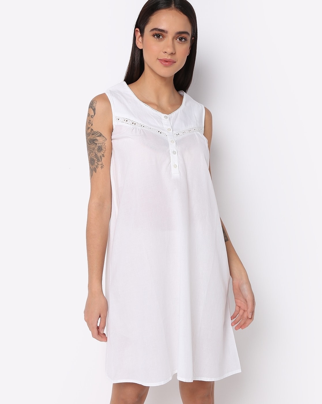 Sleeveless cotton nighties hot sale