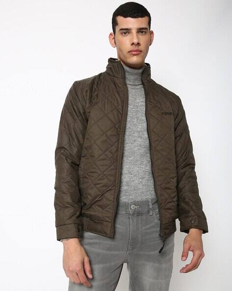 quilted slim fit jacket