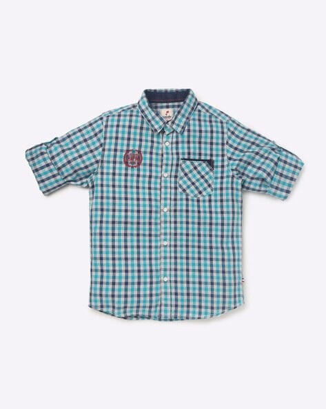 Buy Juscubs Checked Shirt with Patch Pockets at Redfynd