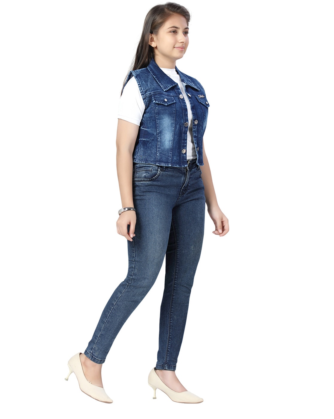 USD$18.53 new Plus Size Jacket Sleeveless Cardigan Ladies Jeans Waistcoats  Long Denim Vest Women Jacket | Denim vest, Sleeveless cardigan, Womens  cardigan