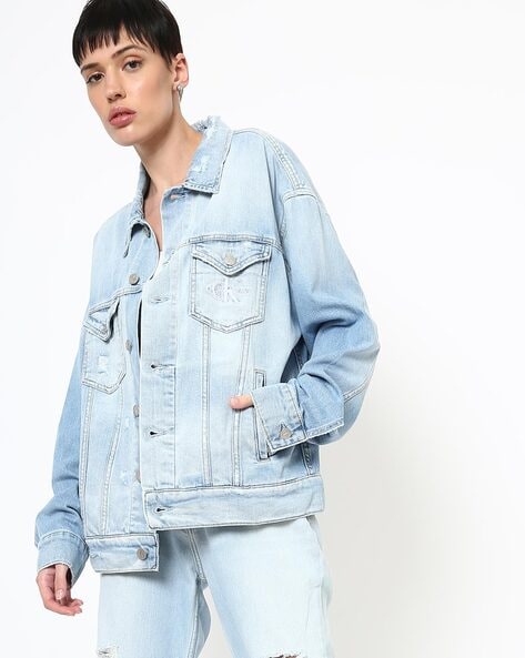 Calvin Klein Jeans | Skater Denim Jacket | Denim Light | SportsDirect.com