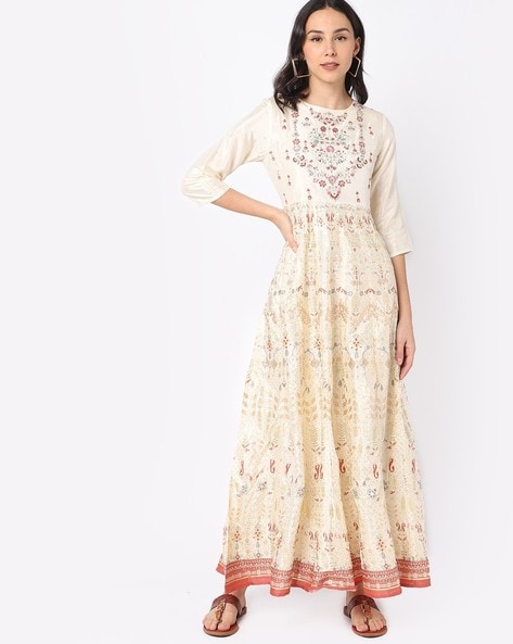 W Women A-line Beige Dress - Buy W Women A-line Beige Dress Online at Best  Prices in India | Flipkart.com