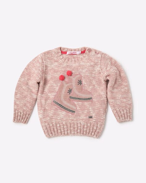 Wingsfield Crew-Neck Sweater with Applique