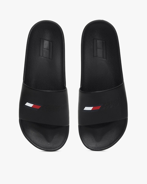 Tommy hilfiger best sale black sliders