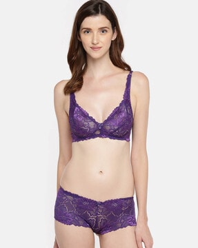 Buy Lady Love Lingerie Purple Non Wired Non Padded Bra LLBR1013