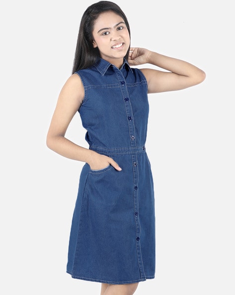 Buy Blue Dresses for Women by DEPANO Online | Ajio.com