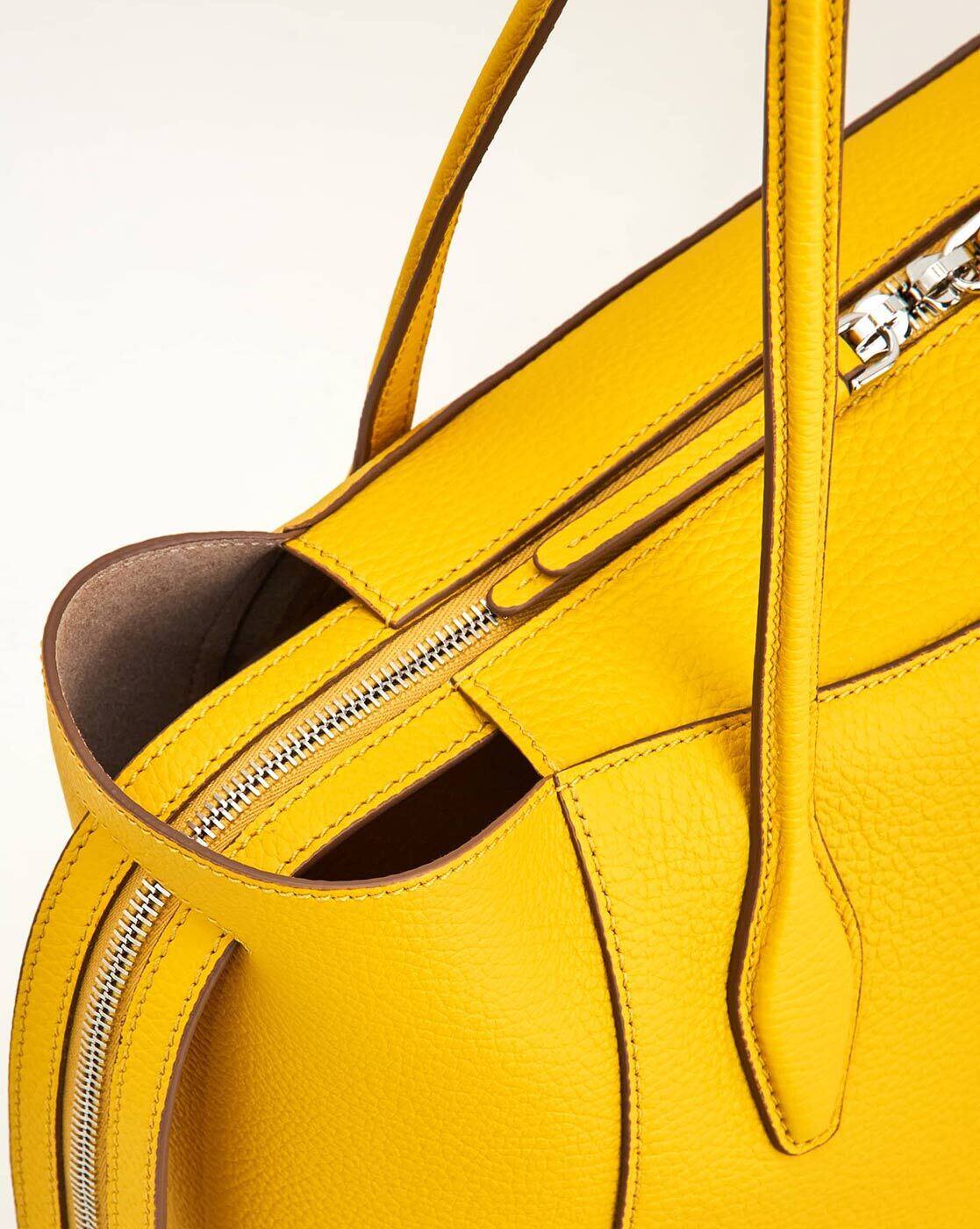 ☆nanushka☆ Zen Patent Leather Tote Bag Yellow NW23RSBG0691