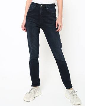 calvin klein black ripped jeans