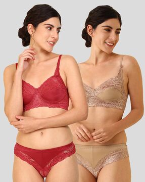 Pack of 2 Lacy Bra & G-string Sets