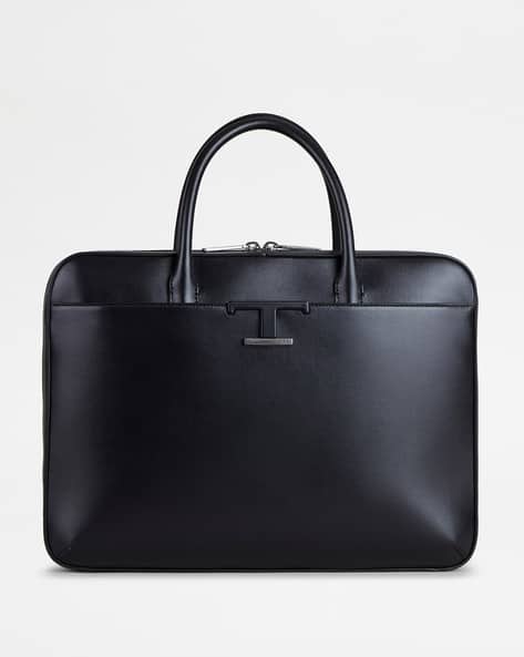 Genuine Leather Laptop Bag with Detachable Strap - Main Image