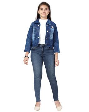 Buy Denim Blue Jackets Shrugs For Girls By rika Girls Ethnic Online Ajio Com