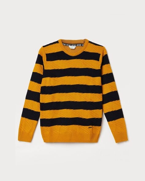 Buy Yellow Sweaters Cardigans for Boys by BOSSINI Online Ajio