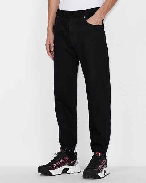 Shop for Mens Jogger Pants in black by Armani Jeans Now