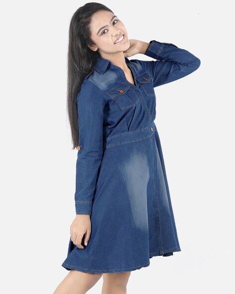 Buy Aqua Dresses & Jumpsuits for Women by NIGHTSPREE Online | Ajio.com