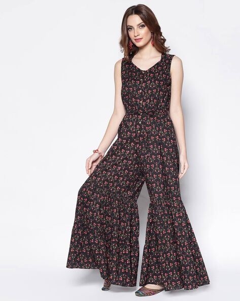 floral print jump suit