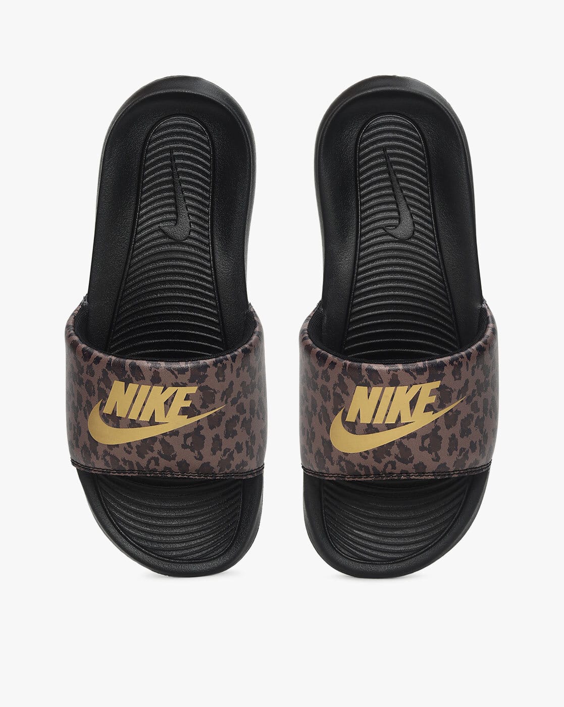 nike sliders leopard print