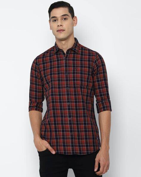 Maroon Shirts for Men by ALLEN SOLLY 