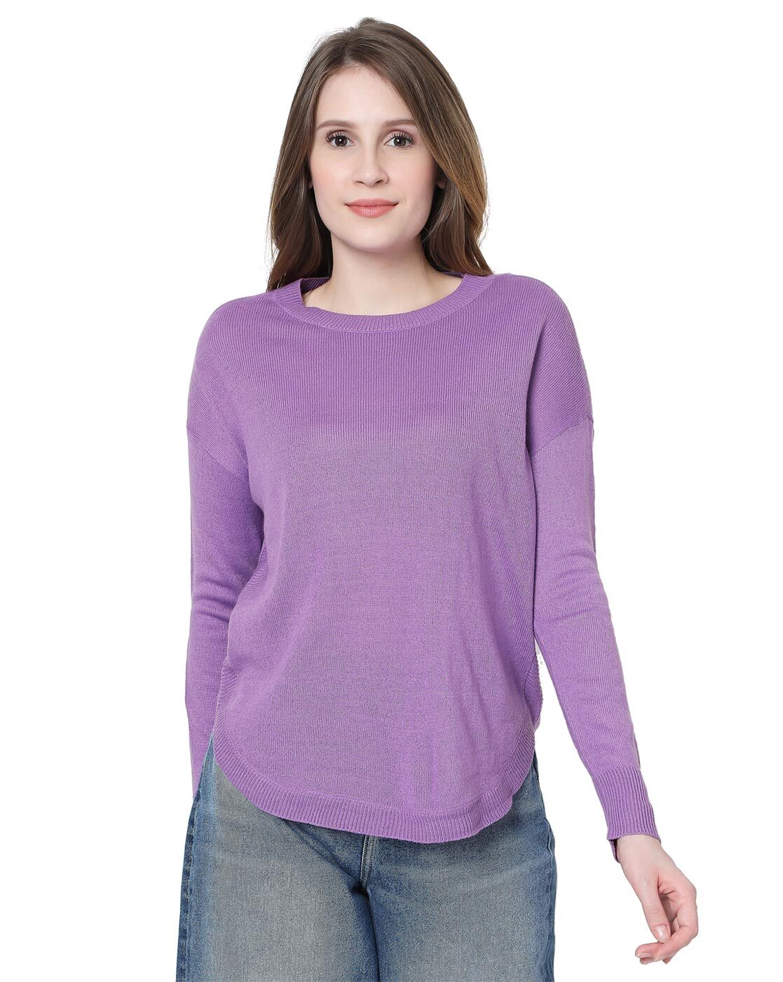 Boden Wool Sweater lilac flecked casual look Fashion Sweaters Wool Sweaters 