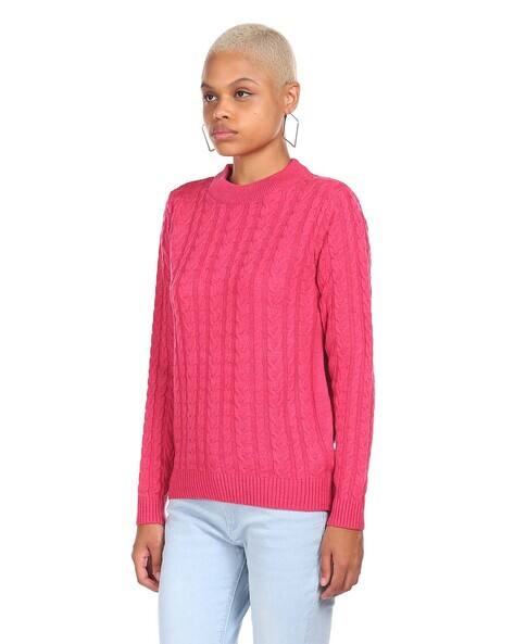 Buy Fuchsia Pink Sweaters u0026 Cardigans for Women by SUGR Online | Ajio.com