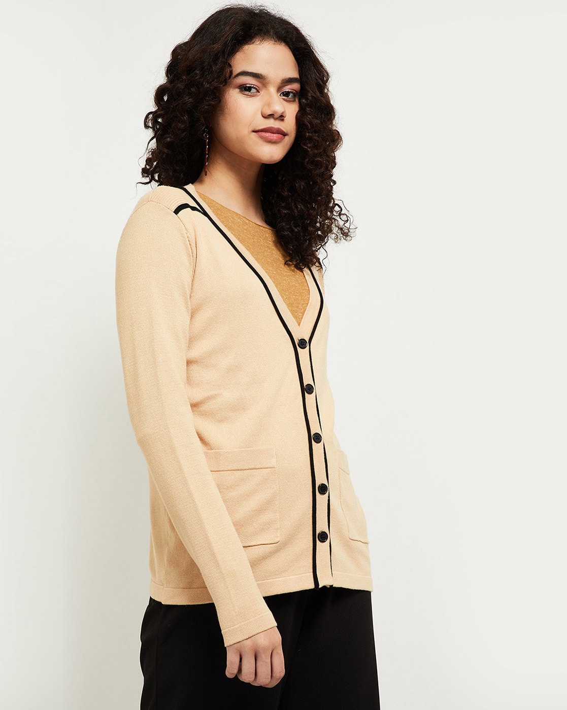 Buy Beige Sweaters & Cardigans for Women by MAX Online