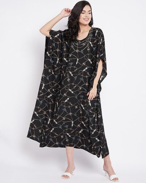 kaftan sleeve dress