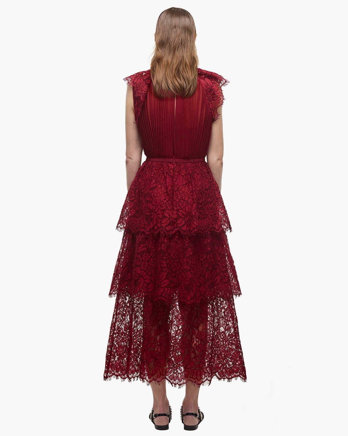 E*様 Self Portrait Cord Lace Tiered Dress Buy Self Portrait Cord Lace Slim Fit Tiered Midi Dress Online