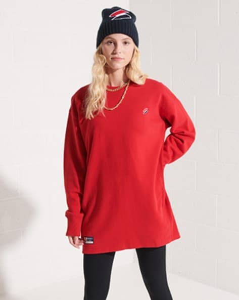 Hanes Essentials Women's T-Shirt Dress, Cotton Red ONE SIZE - Walmart.com