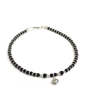 darshraj 925 Sterling Silver Heart Nazariya Anklet-picture-40
