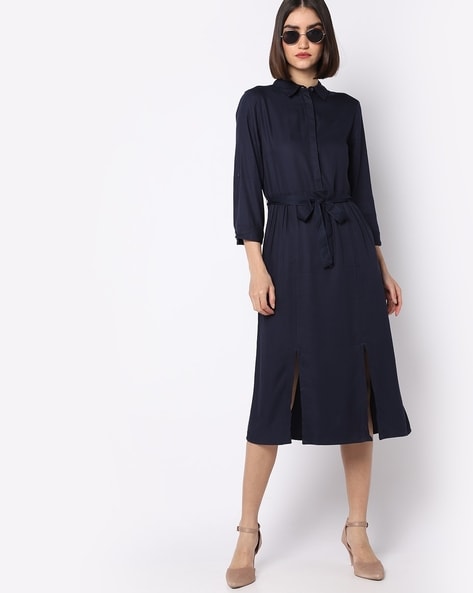 Marks and spencer shop navy blue dress