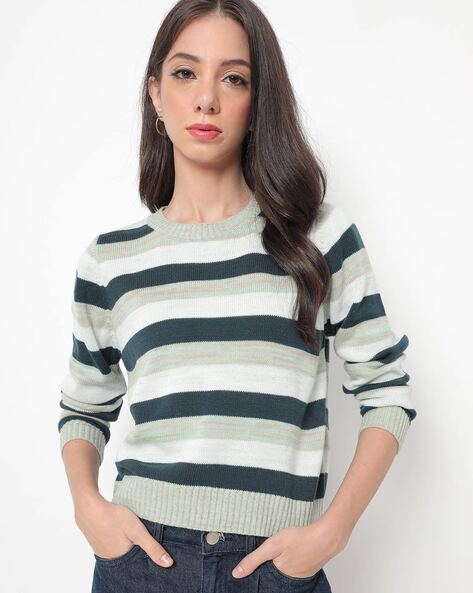 Species Striped Round-Neck Sweater