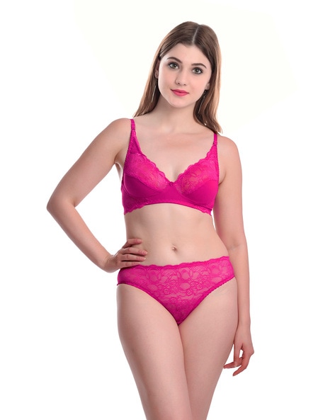 PIBU - Women Cotton Bra Panty Set Honeymoon Full Coverage Non Padded Hot  and Sexy Looking Lingerie Set at Best Price