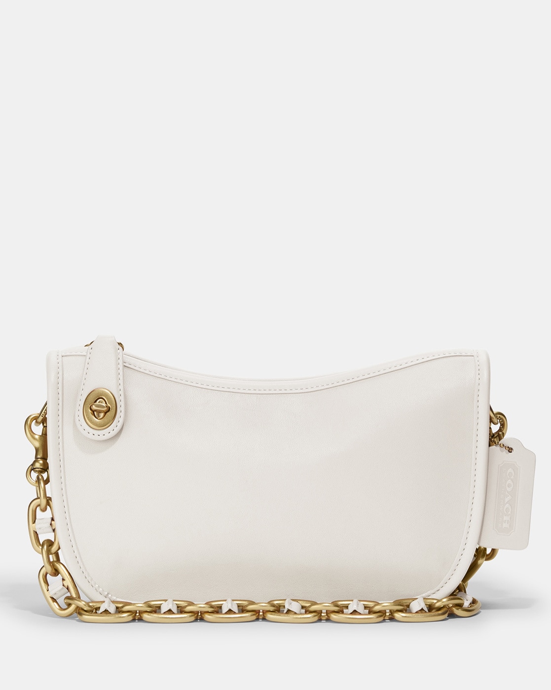 Buy Coach Swinger Tote Bag with Detachable Chain Strap | White Color Women  | AJIO LUXE