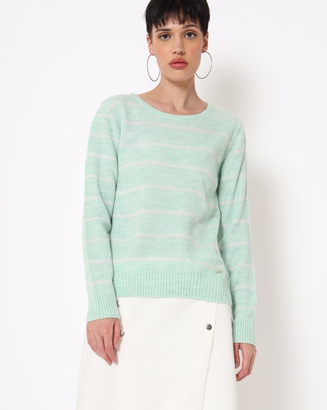 Species Striped Round-Neck Pullover