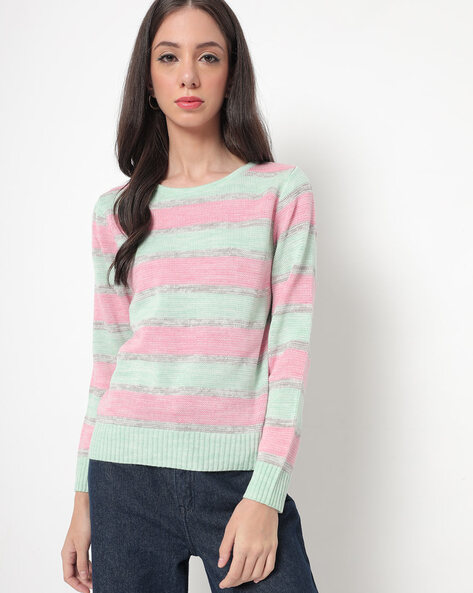 Species Striped Round-Neck Sweater