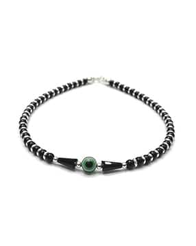 darshraj 925 Sterling Silver Evil Eye Nazariya Anklet-picture-48