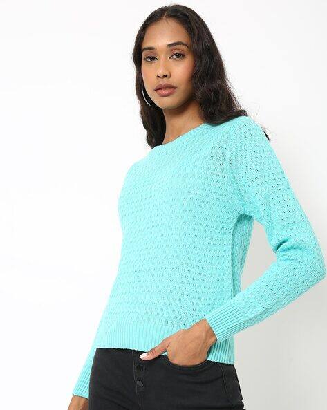 Buy Sea Green Sweaters u0026 Cardigans for Women by Species Online | Ajio.com